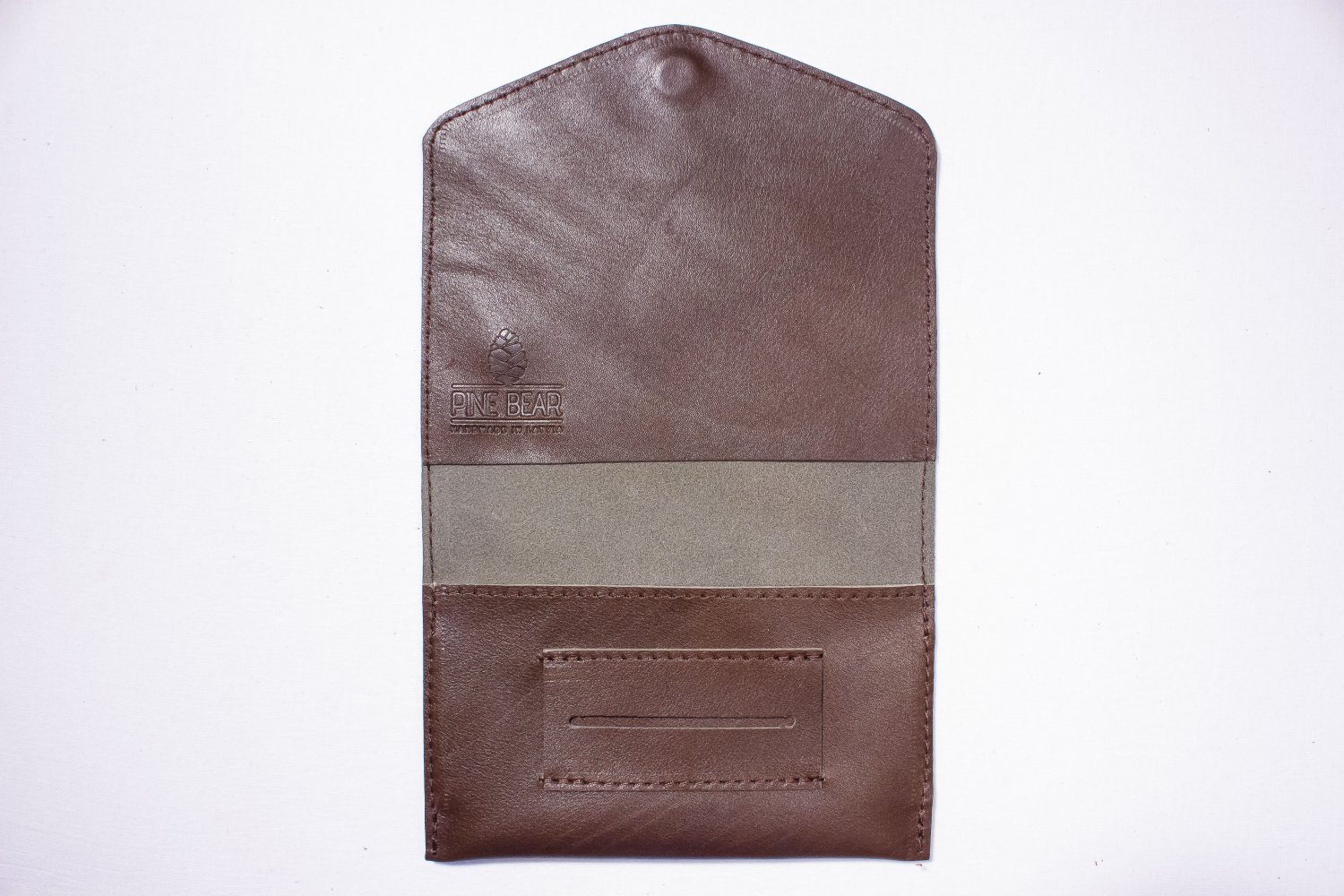 Cognac tobacco pouch Leather tobacco wallet