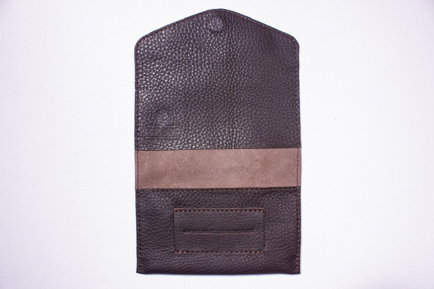 Black tobacco pouch Leather tobacco wallet