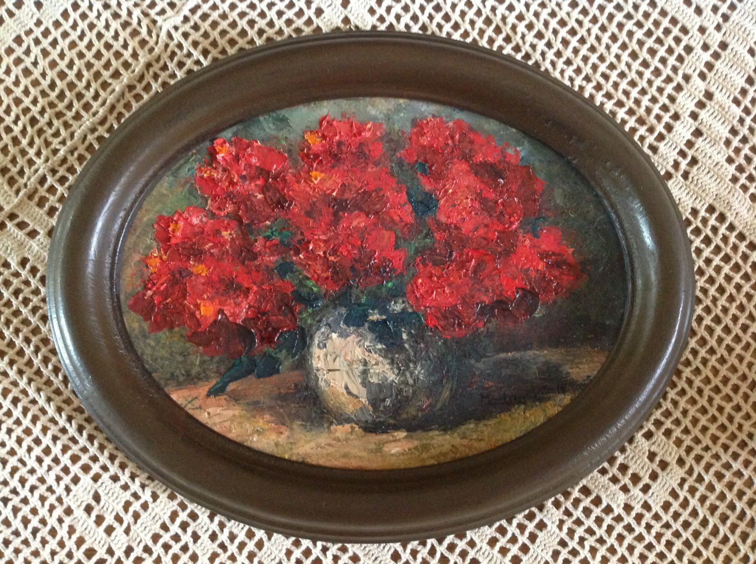 Oil Painting —Roses—Fine Art Oil Paintingi-Size: 6" x 8" (15 cm x 20 cm)