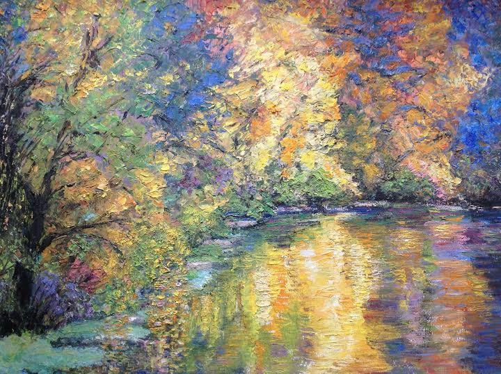 Oil Painting—Autumn leaves—Fine Art Oil Painting-Size: 16" x 20" (40cm x 50 cm)