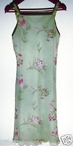 DBY SUMMER DRESS Sleeveless Shoulder Straps PINK & GREEN Floral Women's Sz 9 10
