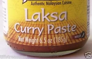 Laksa Curry Paste 2 x 6.5 oz. NO Artificial Colors or Preservatives / NO MSG