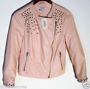 FOREVER 21 JACKET w/ Metal Studs & Zippers ~ Big Girls / Juniors Size M ~ Medium