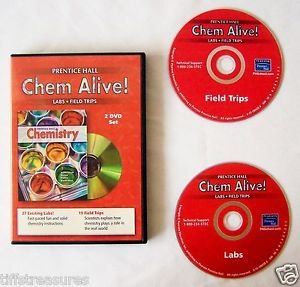 Prentice Hall CHEM ALIVE ! 2 DVD Set LABS & FIELD TRIPS Grade 6 to 12 Homeschool