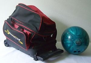 EBONITE MAXIM BOWLING BALL Turquoise Blue Green Bowl + FREE WHEELED BAG!