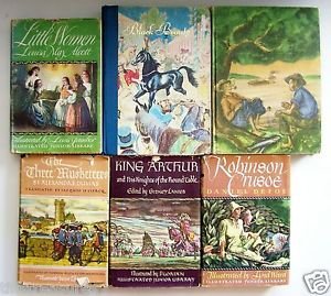 LOT 6 CHILDREN'S CLASSICS Grosset & Dunlap ILLUSTRATED HC Books Grades 3-5
