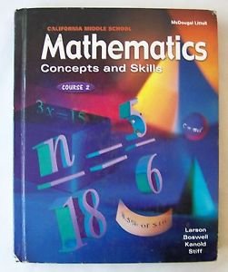 MATHEMATICS CONCEPTS & SKILLS COURSE 2 Larson Boswell Kanold Stiff MIDDLE SCHOOL