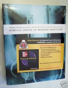 Ethical Issues in Modern Medicine by STEINBOCK ARRAS & LONDON 6th Sixth Edit NEW