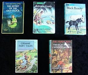 LOT 5 Grosset & Dunlap CLASSICS BOOK & MORE Robinson Crusoe Grimms 1949 to 1963