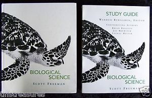 Prentice Hall BIOLOGICAL SCIENCE by Freeman TEXTBOOK + STUDY GUIDE + CD Biology