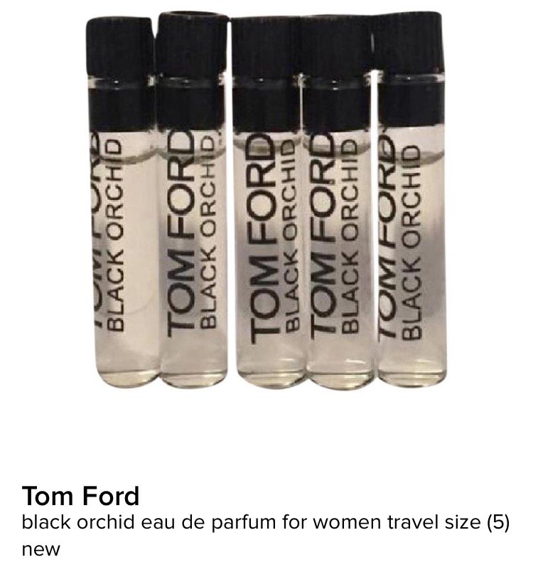 Tom Ford black orchid women perfume edp travel size5 sample