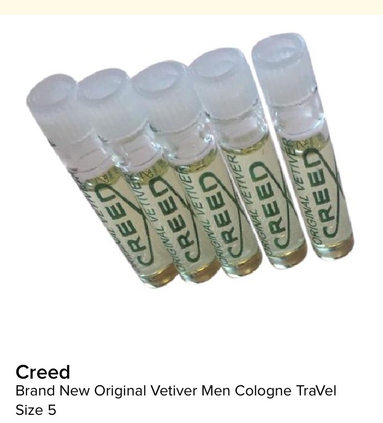 Creed Original Vetiver for Men Travel size 5 samples New