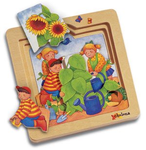 Chelona 3-layer story puzzle: Garden/ages 3+ OUT OF STOCK