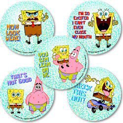 Smilemakers.com Stickers Sponge Bob Square Pants Glitter