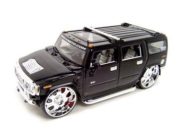 Hummer H2 Playerz Custom Black 1:18 diecast