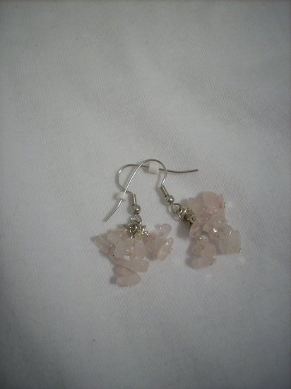 Handmade Light Pink Rose Quartz Earrings
