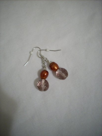 Handmade Faceted Amethyst & Copper Earrings