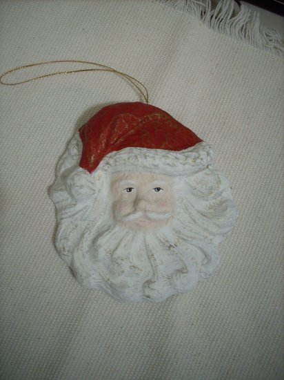 Hand painted Paper Mache Santa Clause Christmas Ornament