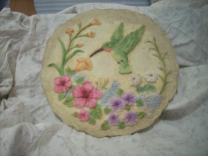 Colorful Flowers & Hummingbird Garden 3-D Wall Hanging