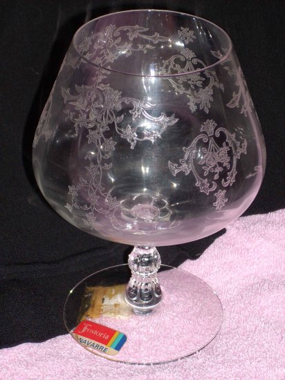 Fostoria Crystal Navarre Pattern Brandy Glass Clear