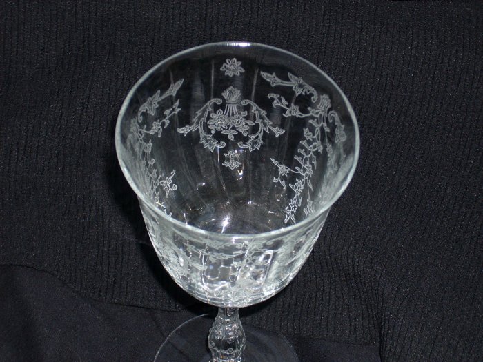 Fostoria Navarre Pattern Crystal Water Goblet Mint Condition
