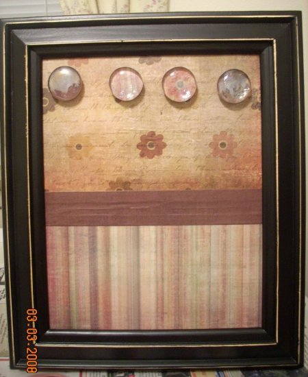 Decorative Magnetic Message Board with Glass Magnets