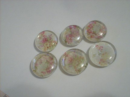 Shabby Chic Romantic Glass Magnet Set