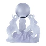 3 FROSTED ELEPHANTS WITH BALL