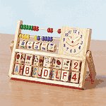 WOOD EDUCATIONAL TOY WITH CLOCK