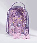 PURPLE PVC GIFT BAG LOTION SET