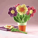 6 PC. FLOWER PENS & POT HOLDER