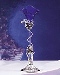 BLUE LILY VASE WITH S.P. STAND