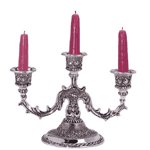 SILVER PLATED METAL CANDLEABRA