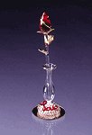 LOVE SCULPTURED GLASS ROSE