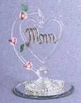 GLASS HANGING MOM HEART