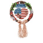 WOOD GOD BLESS AMERICA WREATH