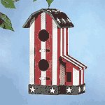 WOOD AMERICANA BIRDHOUSE