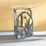 IRIS PAINTED GLASS OIL WARMER