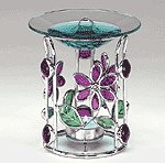 STAIN GLASS FLOWER OIL WARMER