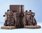 ALAB BEARS PINE CONES BOOKENDS