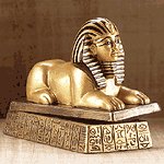 ALAB. GOLD AND BLACK SPHINX BOX
