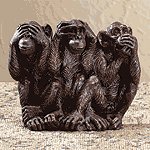 LIBERTY BRONZE 3 MONKEYS