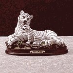 Alab White Tiger Cub Wood Base