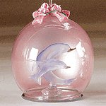 XMAS GLASS ORNAMENT - DOLPHINS