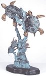 BRASS TURTLES ON SEABED