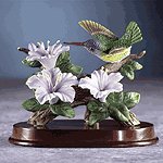 PORC. HUMMINGBIRD AT FLOWER