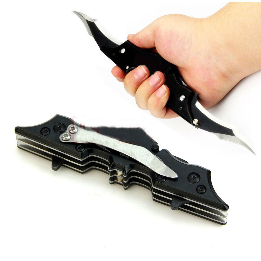 Pocket Bladed Folding Knife Tool The Dark Knight Black