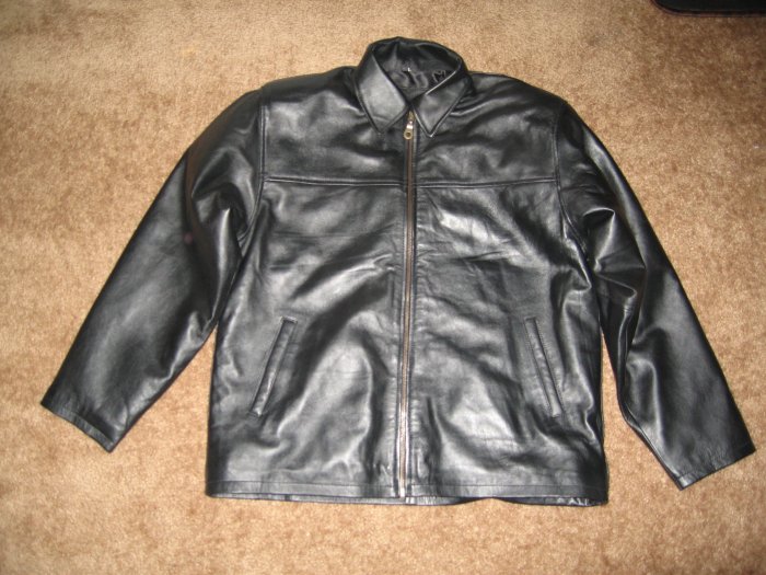 Genuine Mens Black Leather Jacket / Coat for Casual Outfitters or Riders