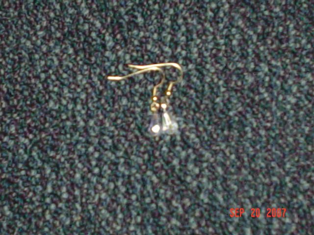 Faceted Crystal Tear Drop Earrings