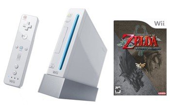 Nintendo Wii Console + The Legend Of Zelda: Twilight Princess Bundle